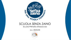 Copertina Scuola Senza zaino